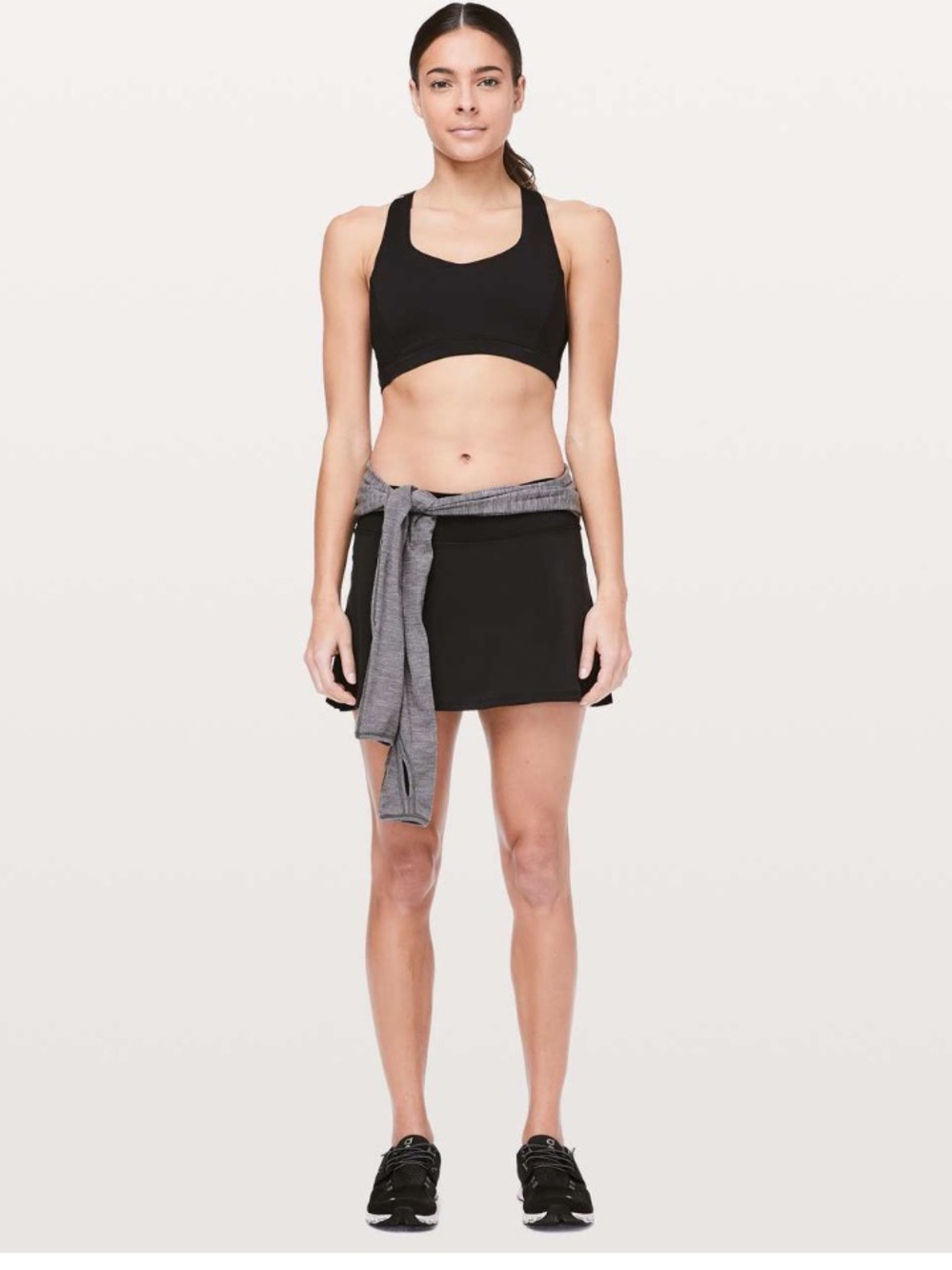 Lululemon Play of the Pleats Athletic Skort 13” Black Size 4 Small Bike Shorts